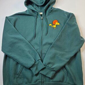 Hoodie Women's Aeropostale Peanuts Snoopy Green Zip-Up Large Sweatshirt